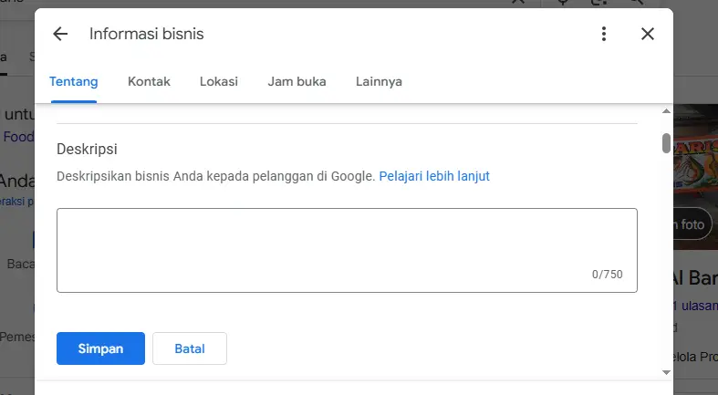 Cara Menulis Deskripsi Google Bisnis