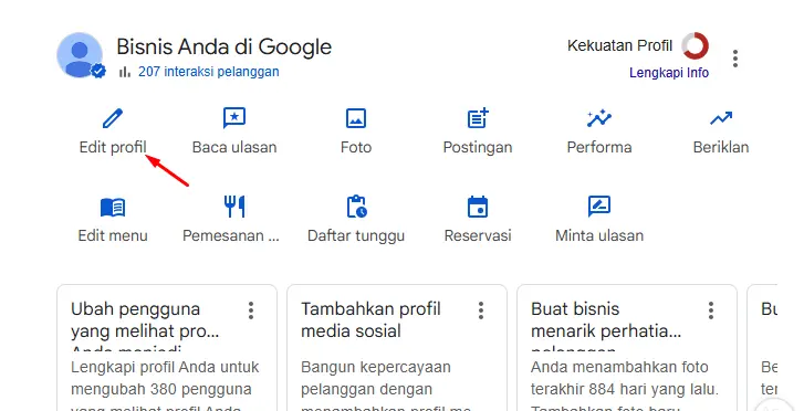 Edit Profil Google Bisnis