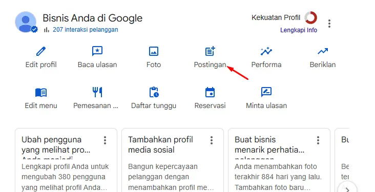 Kelola Postingan Google Bisnis