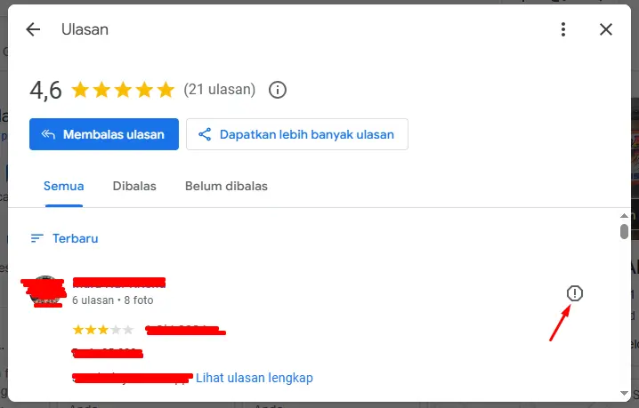 Melaporkan Ulasan di Google Bisnis