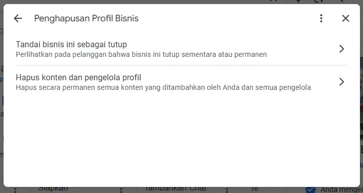 Menghapus atau Menutup Permanen Bisnis di Google