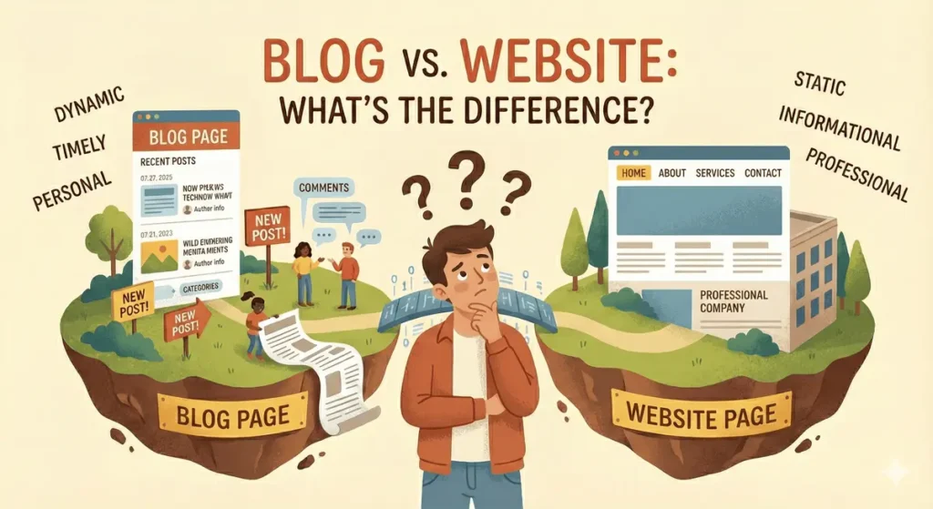 Perbedaan Blog dan Website