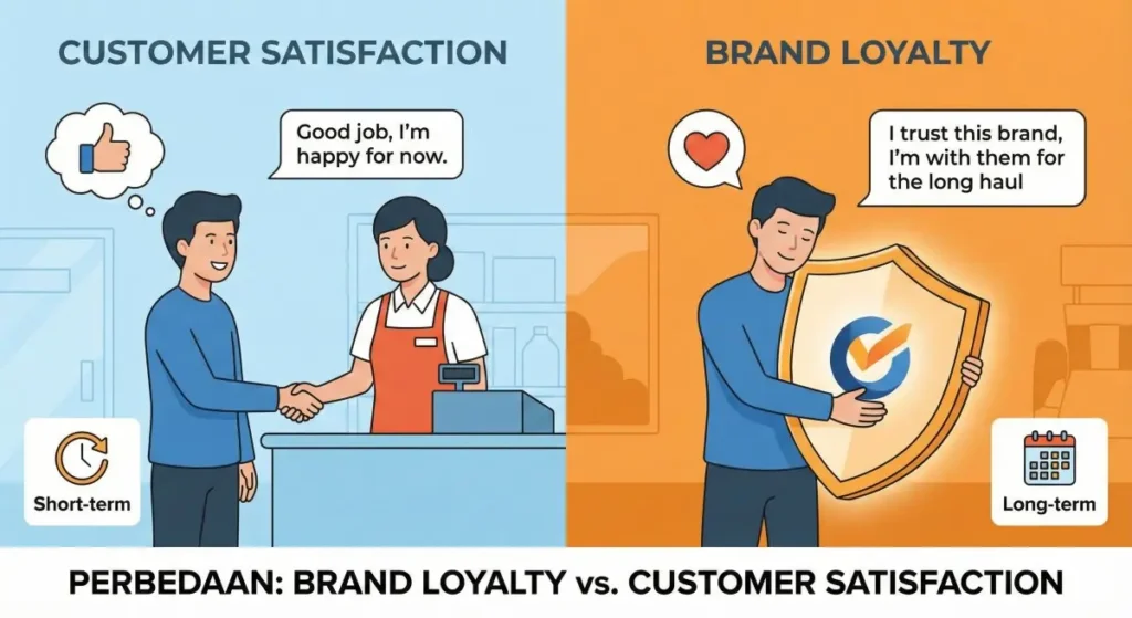 Perbedaan Brand Loyalty dan Customer Satisfaction