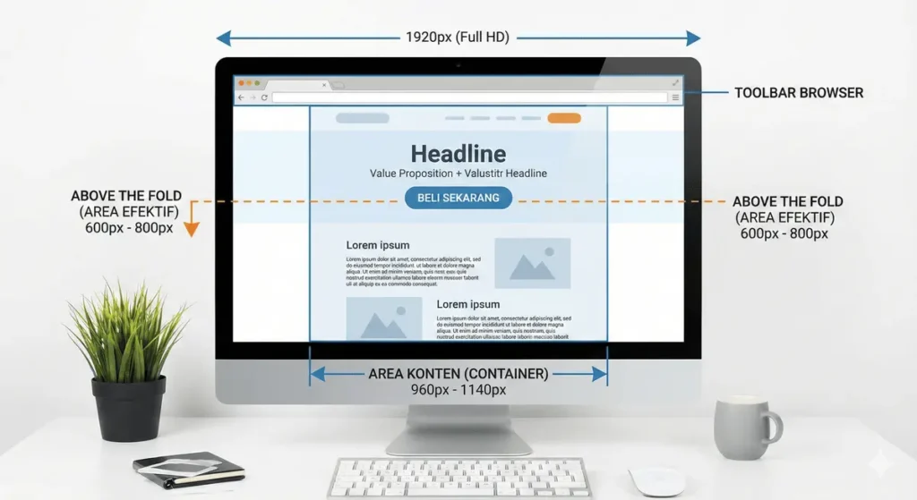 Standar Ukuran Landing Page Layar Desktop