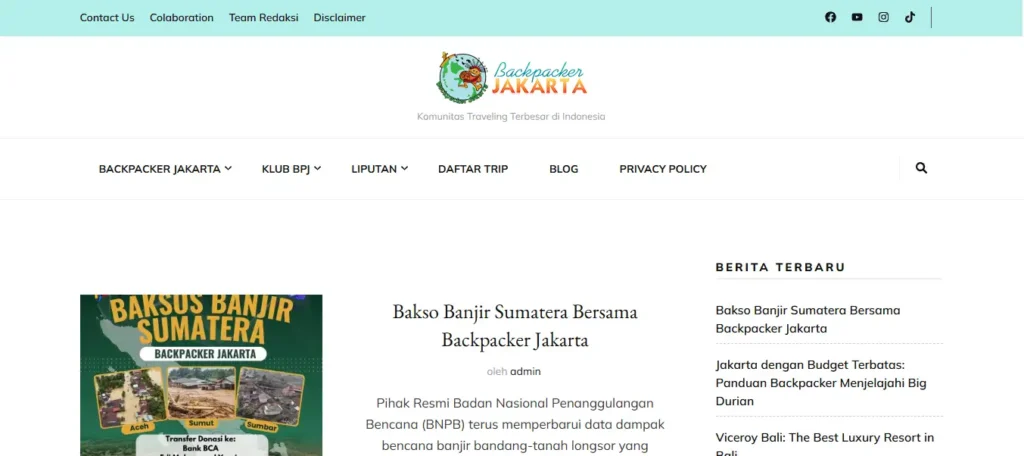Website Backpacker Jakarta