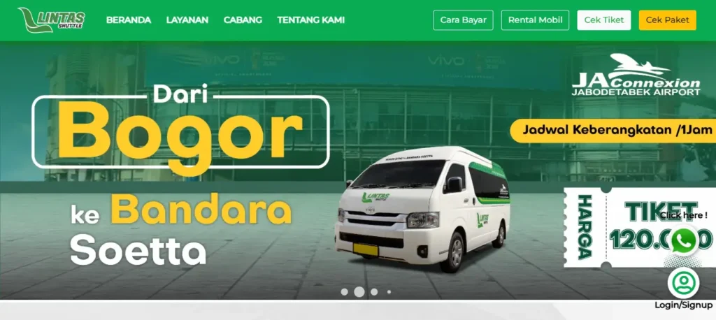 Website Lintas Shuttle