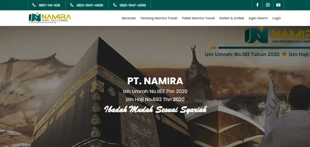 Website Namira Travel
