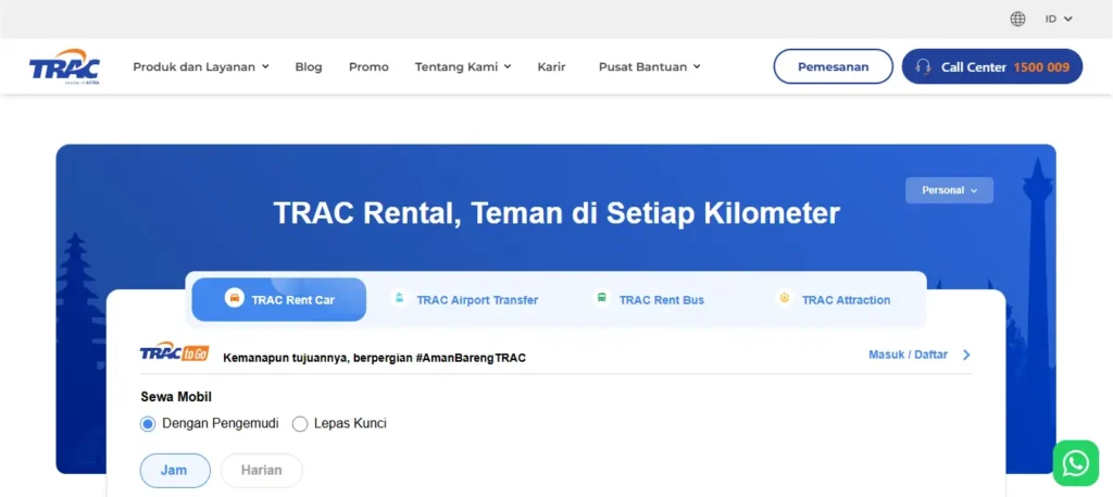 Website TRAC Astra